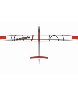 Euphoria F5J EP Glider 3950mm fully moulded white fluoro red grey