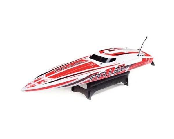 Pro Boat Impulse 32 RC Boat with Smart Technology RTR White Red PRB08037T2